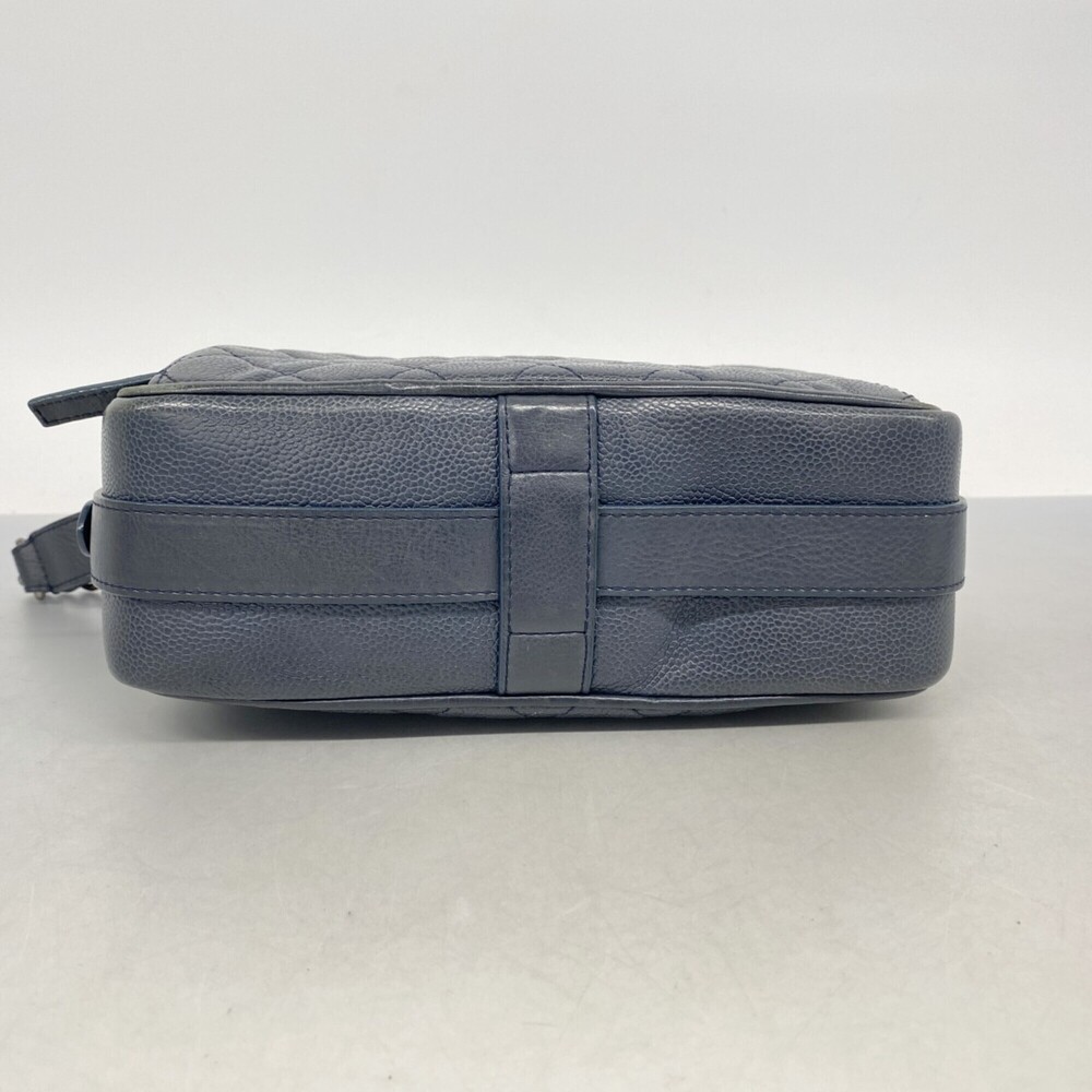 CHANEL Blue Caviar Leather Shoulder Bag - Picture 3 of 14